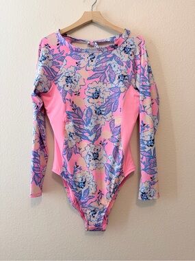 Lilly Pulitzer Wynton Rashguard One Piece Swimsuit UPF 50+ Totally Koalafied